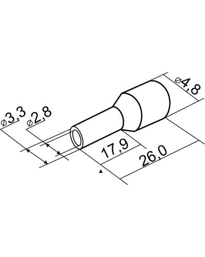Наконечники трубчатые НТ 4,0-18 оранжевые (100шт)