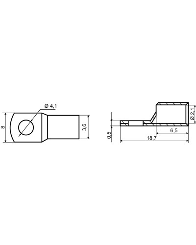 Наконечники без ізоляції мідні луджені SC-1,5-4 (100шт.)