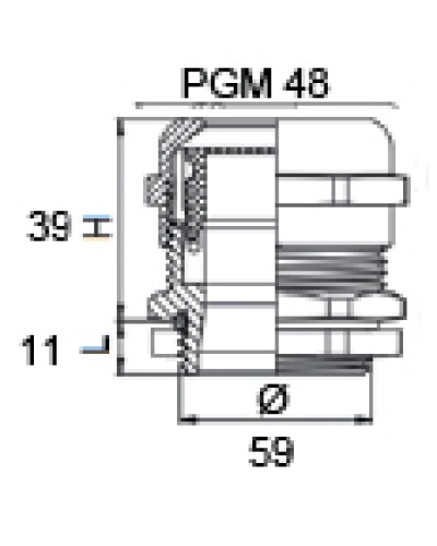 Сальник металлический PGM 48