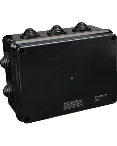 Распределительная коробка серии UAtmo Jet Black 150*110*70 (уп. 10шт)