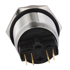 TYJ 22-231 Кнопка металлическая выпуклая, 1NO+1NC.