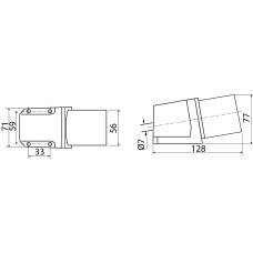 Вилка стационарная ВС 16А/4 3Р+РЭ (514)