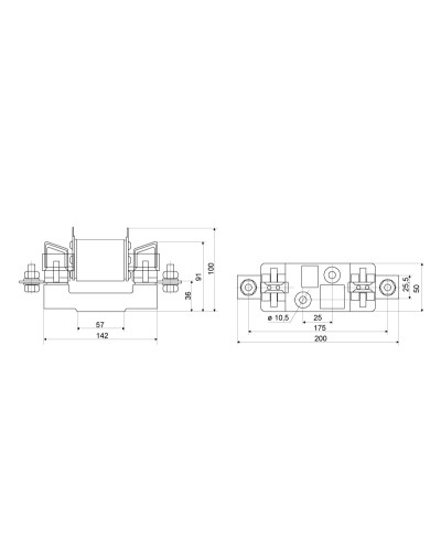 Тримач запобіжників NH1 (max. 250A) білий