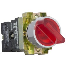 XB2-BK2465 Кнопка красная поворотная 2-поз. с подсветкой