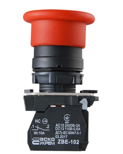 TB5-AC42 Кнопка "грибок" (d 40 мм) "Стоп" красная