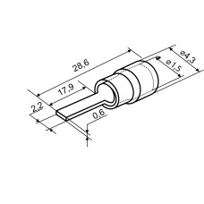 Кабельные наконечники DBV 1.25-18 (100 шт.)