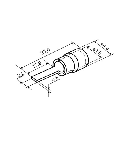 Кабельные наконечники DBV 1.25-18 (100 шт.)
