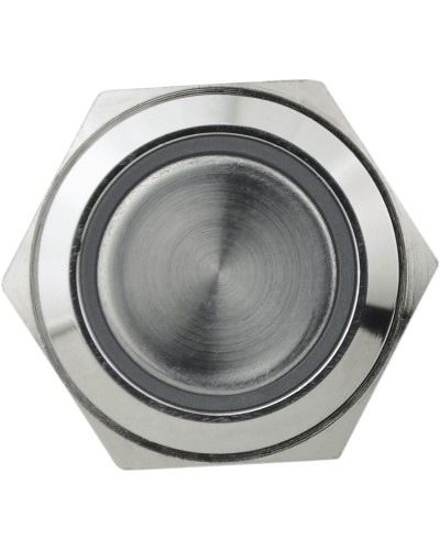 TYJ 16-261 Кнопка металлическая плоская с подсветкой, 1NO+1NC, зеленая 220V.