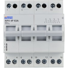 Ручной переключатель ввода (I-0-II) RPV 4P 63A АСКО