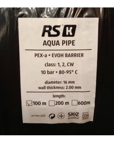 Труба RS-k РЕХ-а EVOH BARRIER 10bar 95C 16*2,0 100м