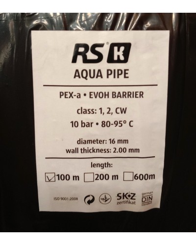 Труба RS-k ЭХ-А EVOH BARRIER 10bar 95C 16*2,0 200м