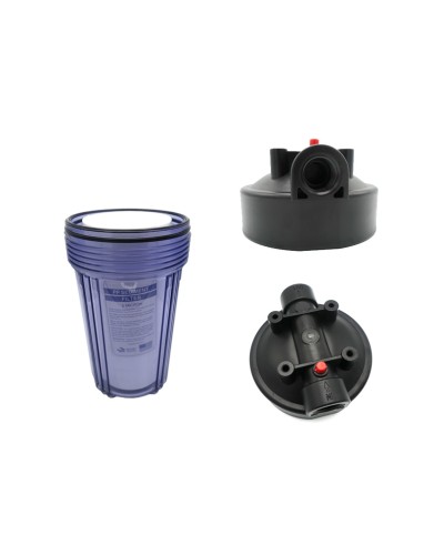 Колба BigBlue 10" Tiger Filtration прозора (плас.різьби/макс12атм) + картридж