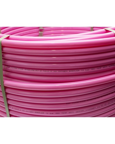 Труба тепла підлога RS-k ТITAN PINK EVOH/PE-RT D16x2,0mm OXYGEN BARRIER 100м