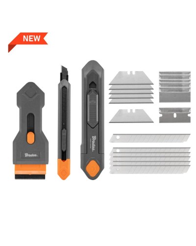 Набор ножей со скребком и сменными лезвиями, 3 шт., DIY-KN191809/SET2B