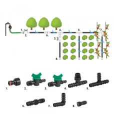 Набор аксессуаров для капельного полива. 16мм. 42 шт.. DSWA20-SET2