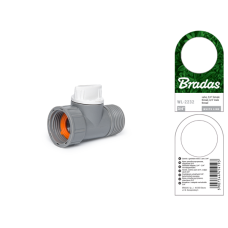 Кран запорный с внутренней и наружной резьбами 3/4". WHITE LINE. WL-2232