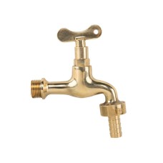 Кран вентильний РЗ 1/2", штуцер під шланг 3/4", латунний, BR-KFS1234