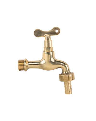 Кран вентильний РЗ 1/2", штуцер під шланг 3/4", латунний, BR-KFS1234