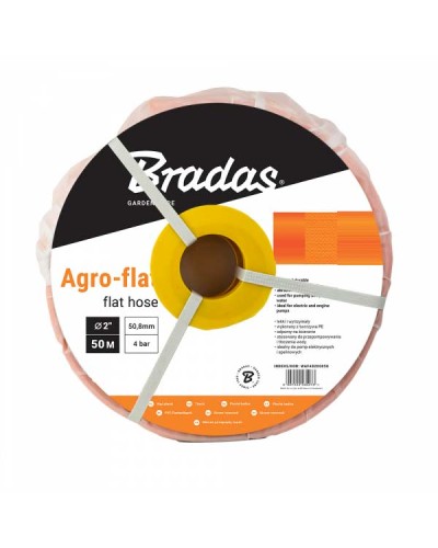 Шланг плаский AGRO-FLAT PE W.P.4  – 1 1/2" – 50м. ORANGE. WAF4B112050