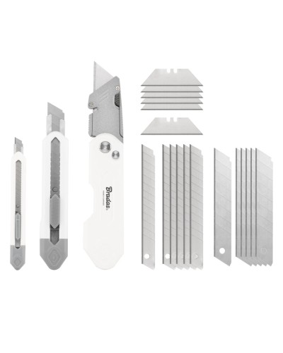 Набір ножів зі змінними лезами, 3 шт., WHITE LINE, DIY-KNWL191809/SET1B