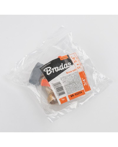 Распределитель с 2 кранами 3/4", BRASS SOFT, BR-S2234