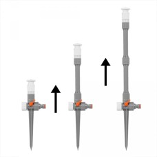 Ороситель регулируемый 0-360° с краном и удлинителем. WHITE LINE. WL-Z07