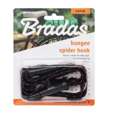 Эластичная резина для велосипедного багажника BUNGEE SPIDER HOOK черная, 60 см, BCH2-12X4060-BCRD-B