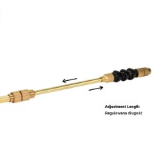 Телескопический латунный наконечник. 47-75см. регулируемый угол насадки. ASA12-4775