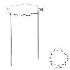 Волнистая кольцевая опора для растений 1/2 круга, Ø 40 см, высота 55 см, TYRP4F4055