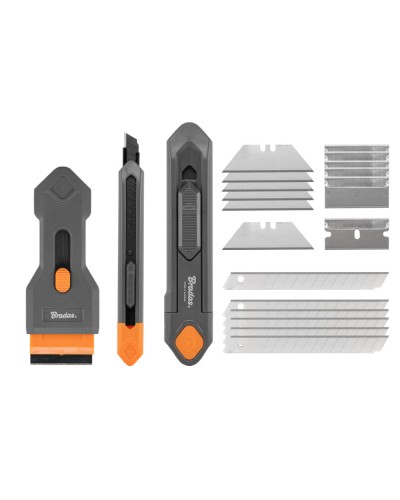 Набор ножей со скребком и сменными лезвиями, 3 шт., DIY-KN191809/SET2B