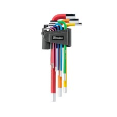 Набір шестигранних ключів HX 1,5-10 мм, 9 шт., мультиколор / довгі, DIY-HKH42-LO/B 