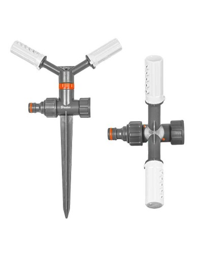 Зрошувач обертовий 2-х ріжковий пластиковий на кілку. WHITE LINE. блістер. WL-6106