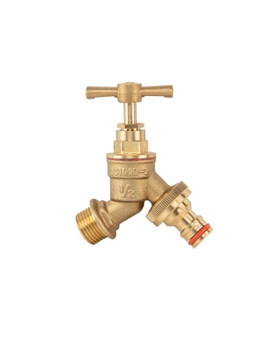 Кран вентильный РЗ 1/2", выход РЗ 3/4", BRASS, BR-KCR1234