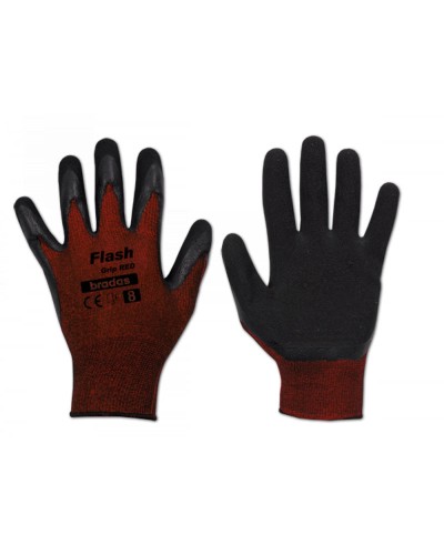 Рукавички захисні FLASH GRIP RED латекс, розмір 6, RWFGRD6