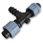 Тройник капельная лента х2/соединитель для трубки 16мм. DSTA03-16L