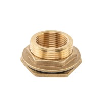 Втулка для бака РО 1/2" - РЗ 3/4" с гайкой и прокладкой 3/4", BRASS, BR-P12034