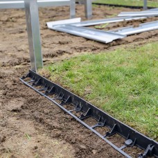 Бордюр садовый 58х1000мм, RIM-BORD, черный, OBRB58