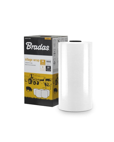 Плівка для сінажу SILAGE WRAP FOIL 0,5x1800м, БІЛА, AK-WF500X1800WH