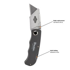 Универсальный складной металлический нож, лезвие 19мм, DIY-KN190201/B