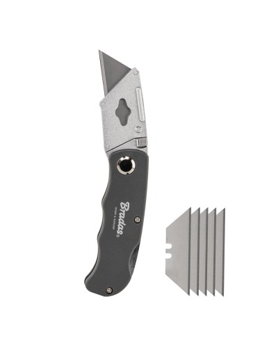 Универсальный складной металлический нож, лезвие 19мм, DIY-KN190201/B