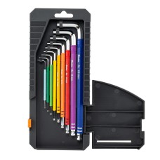 Набор шестигранных ключей с шаровидным наконечником HX 1,5-10 мм 9 шт. разноцветные / удлиненные, DIY-HKB62-EL/BOX