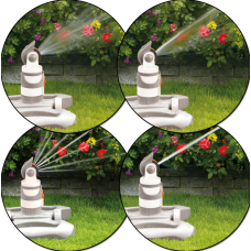 Ороситель вращающийся 4-х режимный на пластиковой подставке. WHITE LINE. WL-Z11