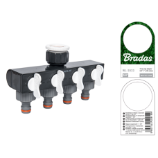 Распределитель с 4 кранами. WHITE LINE. WL-3033