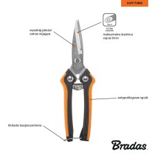 Секатор с прямым лезвием, V-SERIES-D, KT-V1037