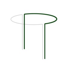 Опора для растений кольцевая 1/2 круга, 115см, Ø40см, TYRP440115