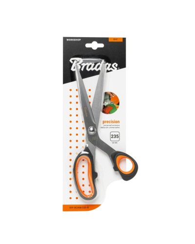 Ножницы универсальные PRECISION, 235 мм, HOME & GARAGE, DIY-SC208/235-B