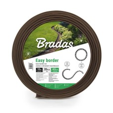 Бордюр газонный 40мм х 10м с комплектом кольев, EASY BORDER, коричневый, OBEBR4010SET