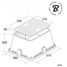 Коробка клапанная. люк. "Standard" 51x38см. DSSZ-P5138G