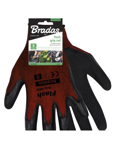 Рукавички захисні FLASH GRIP RED латекс, розмір 6, RWFGRD6