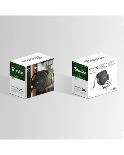 Катушка автоматическая со шлангом 1/2" 50м и аксессуарами WHITE LINE, WL-W7B50